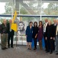 Family, Class flag and classmates